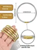 Charm Bracelets 9Pcs set Shiny Buddhist Bangle Glitter Filled Jelly Silicone Set Soft Bracelet for Women Girls 230410