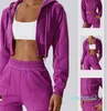 Women Zipose Zip Hooded Fitness Sports Switer Outdoor che corre asile da donna sciolte