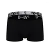 Sous-vêtements ORLVS Sous-vêtements pour hommes Coton Sports Mode Simple Coin plat Pantalon respirant Serré Taille moyenne Quadrangle OR210