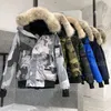 Canadian's Men's Abbigliamento Designer giù per la pelliccia invernale Collare in pelliccia calda Parka Hood Outdoor a prova di freddo giacca da uomo camuffato Casual giacca casual casual casual