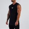 Herrtankstoppar Summer Compression Gym Tank Top Men Cotton Bodybuilding Fitness Sleeveless T Shirt Workout Clothing Mens Sportwear Muscle Vests 230410