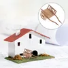 Dekoracje ogrodowe 2 szt. Koszyk Model dziecięcy rzeźby domowe Dekor domu mini domek na taczka akcesorium ABS