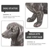 Decorações de jardim Estatueta decorativa de cachorro adorável resina simulada figura animal filhote de cachorro para casa