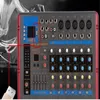 Freeshipping USB 7 Canais Professional Live Studio Audio Mixer Novo console de mixagem Equalizador de 5 bandas Efeitos integrados com Bluetooth 48V Txvh