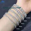 Fine JewelryFactory Non-Fadeing In Stock Gra 925 Silver VVS Муассанит Теннисная цепочка 3 мм 4 мм 5 мм 6 мм Ожерелье Браслет Мужчины Женщины