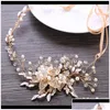 Haar sieraden sier kleur kristal parel bruids hoofdband tiara wijnstok kopstuk decoratieve vrouwen accessoires sqril drop levering dhnrj