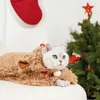 Dog Apparel Christmas Plush Elk Suit Winter Warm Pet Clothing Cat Cape Coat Thickened Fall And Winter Style Cloak 231110