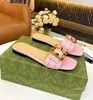 Bamboe Gesp Bandjes Slippers Sandalen Geborduurde Trim Zomer Mannen Flats Slip Op Strand Slides Wandelschoenen EU35-43