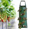 Jardinières sacs de culture multi-port PE Vertical vert Durable semis suspendus outil de jardinage conteneur Non-tissé plante tissu Pot