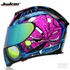 Casques de cyclisme hommes et femmes intégral Double lentille personnalité saisons course moto casque de sécurité 231109