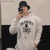 Herrtröjor tröjor herr gym märke länge ärm sport hoodie bodybuilding träning casual pullover tröjor manlig bomullsrock fitnesskläder Q231110