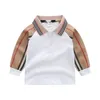 Spring Fall Baby Boys Girls T-shirts Kids Plaid Long Sleeve T-shirt Childern Cotton Casual Shirt Child Pullover