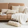 Kudde Tufted Cover Boho Throw Tassels For Home Decoration vardagsrum sovrum soffa soffa fyrkantig runda 45x45 cm