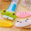 Tandborstehållare 9x4cm Cartoon Animal Plastic Tootaste Squeezer Bath Holder Badrum Set Home Commodity Creative Kitchen Accessor Dhrpx