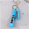 Party Favor Keychains Lanyards Prime Drink Rubber Keychain Cute Bottle Key Chains Ornament Car Bag Pendant Keyring Drop Delivery Home Dhjj9