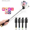 Selfie monopody rozszerzalne selfie Stick Monopod dla iPhone'a Samsung Android iOS iOS Handheld Camera Uchwyt Fold Mini Palo Selfie 27,5 cm-80cm Q231110