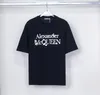 2023SS Classical White Designer T Shirt Summer Short Sleeve McQueening Mężczyźni Kobiet Tshirt Tee Męskie ubrania