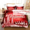 Conjuntos de cama 3D Christmas Quilt Cover Bedding Set Duvet Comforter Pillow Case Bed Linens Twin Queen King Duplo Completo Single 3 PCS 2 PCS Quarto 231110