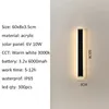 Outdoor Wall Lamps LED Porch Light Solar Powered IP65 Waterproof 20cm 60cm 100cm Fixture Rectangular Acrylic Warm white