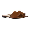 2023 Sandals Slippers Sliesds Nasual Flat Slide Designer Women Clipper Flip Flop Luxury Brand Lightweight House Black For Women