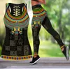 Leggings de mujer Egipto Águila Dios Tatuajes 3D Todo impreso Mujeres Hollow Tank Top Leggings Conjunto Sexy Elástico Mujer Flaco Leggings LKB01 230410