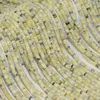 Loose Gemstones Natural Lizardite / Yellow Serpentine Flat Tube Heishi Beads 2x4mm