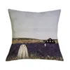 Kussen schattige cartoon spook decoratieve coverkoffer voor auto sofa decor kussensloop thuisworp 45x45 cm