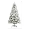 Decorações de Natal 65 pés PreLit Flocado Frisco Pine Árvore Artificial 250 Luzes Claras Verdes por Tempo de Férias 231110