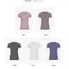 Intimo da donna Abbigliamento sportivo per il fitness T-shirt da donna ad asciugatura rapida Collant a maniche corte da corsa Traspirante sexy