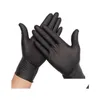 Nitrilhandskar Partihandel engångsbaserad svart handskar Industrial Powder Latex PPE Garden Drop Delivery Office School Business Supplies MRO DHDDE