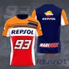 Erkek Tişörtler Moto GP-Race Sports Tişört Erkekler Baskı Yuvarlak Boyun Nefes Alabbe Spor T-Shirt 3D Baskı 93 M230409