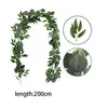 Dekorative Blumen, künstliche Eukalyptusranke mit Weidenblättern, faux Girlande, grün, Lvy, für Hochzeitshintergrund, Bogen, Wand, Tischdekoration 6.5
