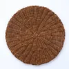 Table Mats Pp Imitation Rattan Woven Placemat Non-Slip Insulation Mat Pastoral Style Wedding Decoration Dining Cushion