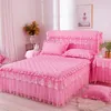 Bed Skirt Lace bedding leather bedding princess cotton bedding pillowcases women's bedding king/king bedding 230410