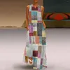 Lässige Kleider Bequemes Maxikleid für Frauen Sommer locker elegant lang ärmellos Split Beach Floral
