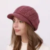 Designerskie kobiety pluszowe zimowe mufka dzianina beret rur rondek kabel królika aksamitna czapka panie na głowę ucha ciepło akryl gorro ładny pałąk na czapkę śniegiem 10 solidny kolor