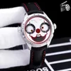 Montres Luxury Mens Designer Womens Par Clone Watch 36mm Clown rostfritt stål läderarmband med högkvalitet u1top lysande vattentät safirglas AAA