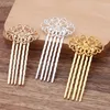 Hårklipp 10st/parti 32 57mm Vintage Bridal Comb Insert Metal Accessories for Women