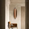 ウォールランプ日本のスタイルの木材テクスチャランプ長い紹介屋内装飾吸引室のリビングルームの装飾照明器具北欧アートデザイナー
