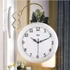 Wanduhren Kunst Wohnzimmer Uhr Home Decor Elegant Klassisch Geschenk Hände Haken Gold Rund Modern Weiß Duvar Saati