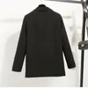 Kvinnors kostymer blazers lyxiga svart blazer kontor kvinnor koreanska mode smal passande långärmad topp vår höstrock grossist 231110