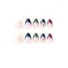 Valse nagels 24 -stks afneembare diy manicure press op ster Franse korte amandel