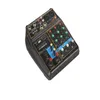 Freeshipping TU04 Portable Audio Mixer för radiostation 4-kanal USB-gränssnitt med Bluetooth LWTWX