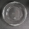 decoration R13Inches Crystal Charger Plate Plastic Decorative Service Plate Gold Silver Dinner Serving Wedding Decor Table Place Settin 777