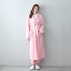 Mulheres sleepwear casal outono inverno flanela vestido homens e mulheres sono robe pijama conjunto grosso coral veludo solto casual casa roupas