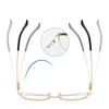 Zonnebrillen Frames Vintage Cat Eye Antibue Light Metal Glazen Optische computer Glasse Spectacles Fashion bril -bril 230410