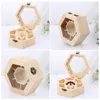 Jewelry Pouches Unfinished Wood Wooden Boxes Hexagon Storage Case With Locking Clasp For DIY Crafts Graffiti Projects