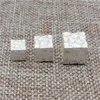 Pedras preciosas soltas 4 unidades de contas de cubo de prata esterlina 925 para pulseira colar espaçadores quadrados 6 mm 8 mm 9,5 mm