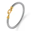 Bangle Collectie Trendy Stapelbare Roestvrijstalen Twist Bangle Voor Vrouwen Bruiloft Volledige Kubieke Zirkoon Kristal CZ Open Manchet Armbanden 231109