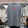 Men's T-Shirts Heavy Duty Vintage Wash Grey High Order Letter Printed Round Neck Short Sleeve T-shirt 230410